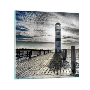 Cuadro sobre vidrio - Impresiones sobre Vidrio - Marineros, aquí os espero - 70x70 cm