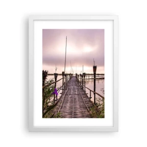 Póster en marco blanco - La tranquilidad de Asia - 30x40 cm