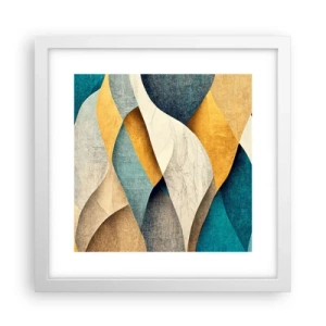 Póster en marco blanco - Ritmo y ondulación - 30x30 cm