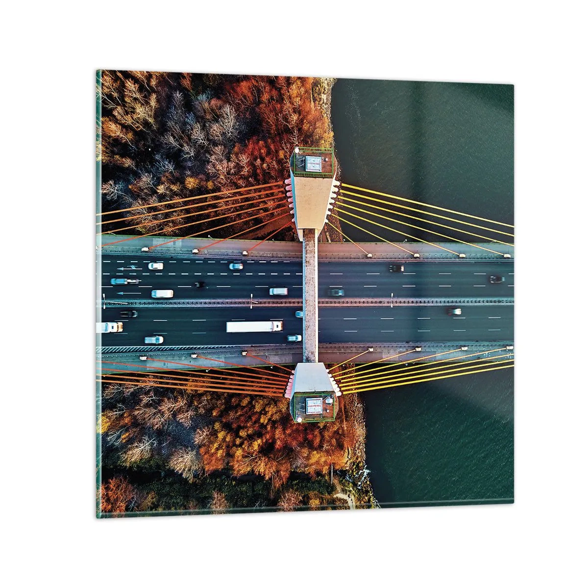 Cuadro sobre vidrio - Impresiones sobre Vidrio - Más allá de las aguas, más allá de los bosques - 70x70 cm