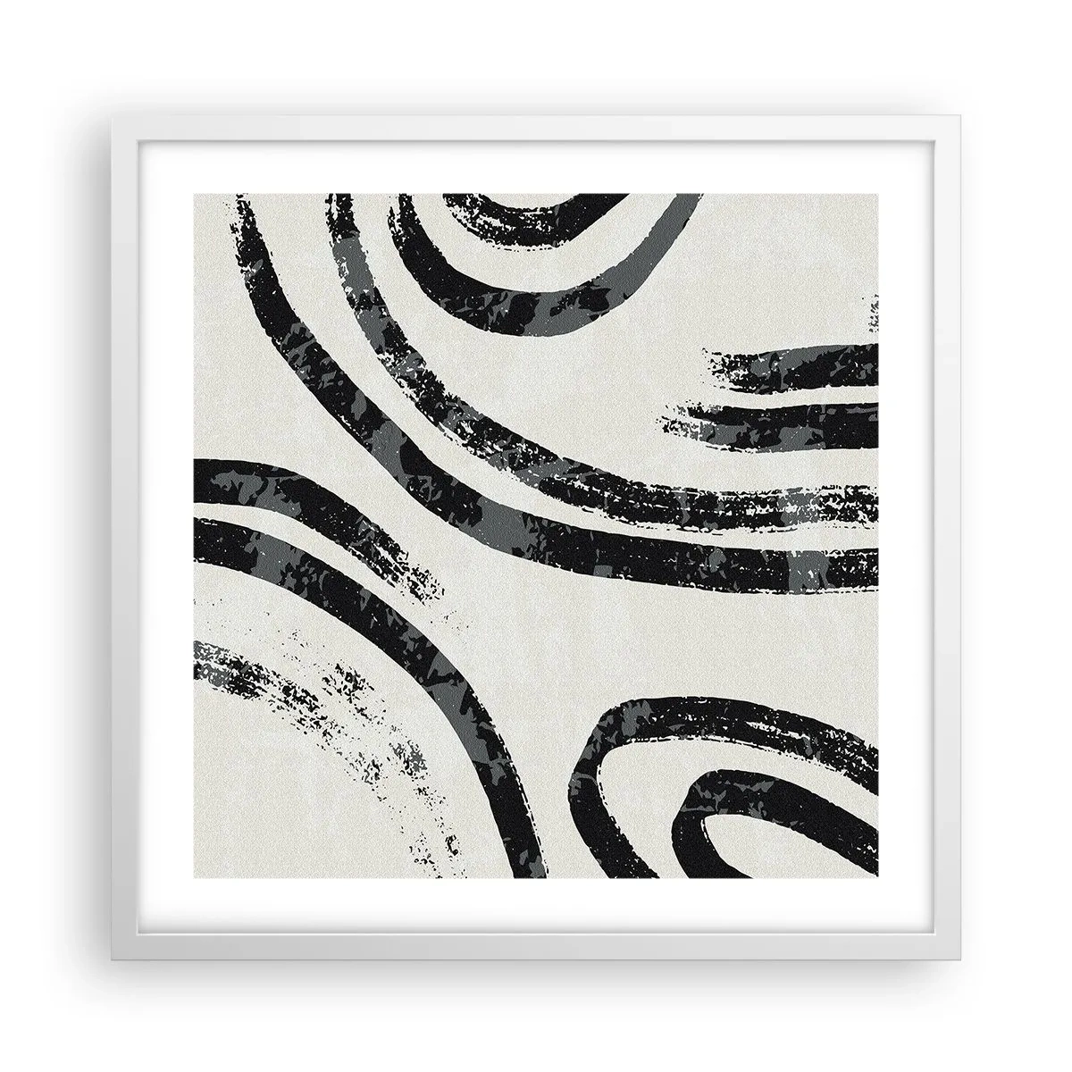 Póster en marco blanco - A medias - 50x50 cm