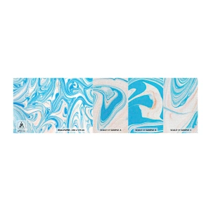 Muestra de fotomural Premium Canvas - Llanura de inundación turquesa - Abstracción, Pedazo, Patrón moderno - 100x30 cm