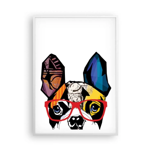 Póster en marco blanco - El intelectual - 70x100 cm