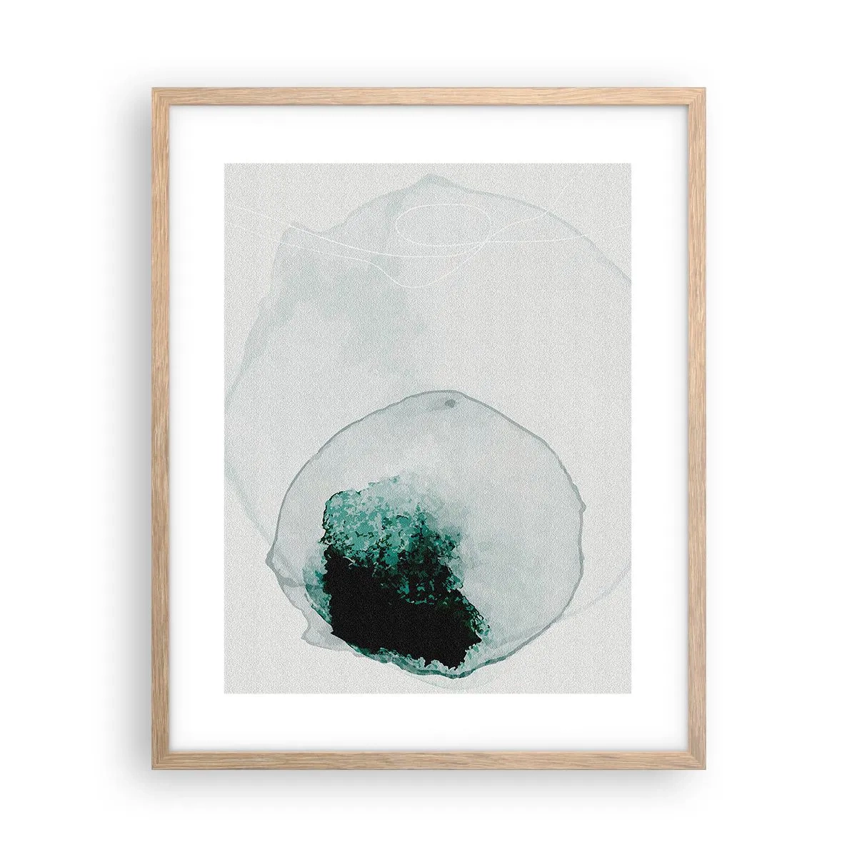 Póster en marco roble claro - En una gota de agua - 40x50 cm