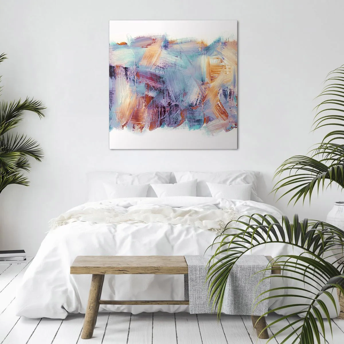 Cuadro sobre lienzo - Impresión de Imagen - Colorido desorden - 40x40 cm