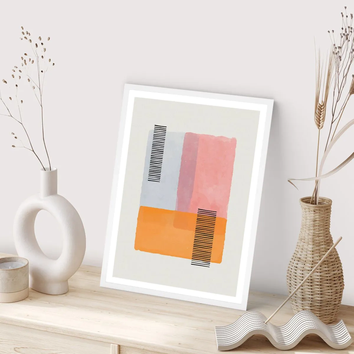 Póster en marco blanco - La rectitud - 50x70 cm