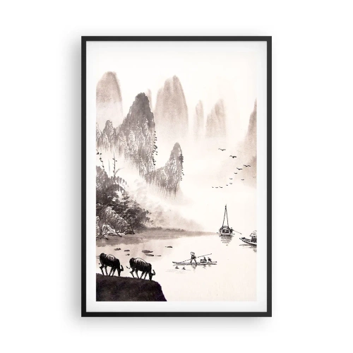 Póster en marco negro - La exótica vida cotidiana de Oriente - 61x91 cm