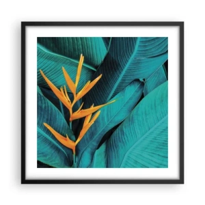 Póster en marco negro - Flor del Edén - 50x50 cm