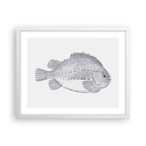 Póster en marco blanco - Para el álbum del naturalista - 50x40 cm