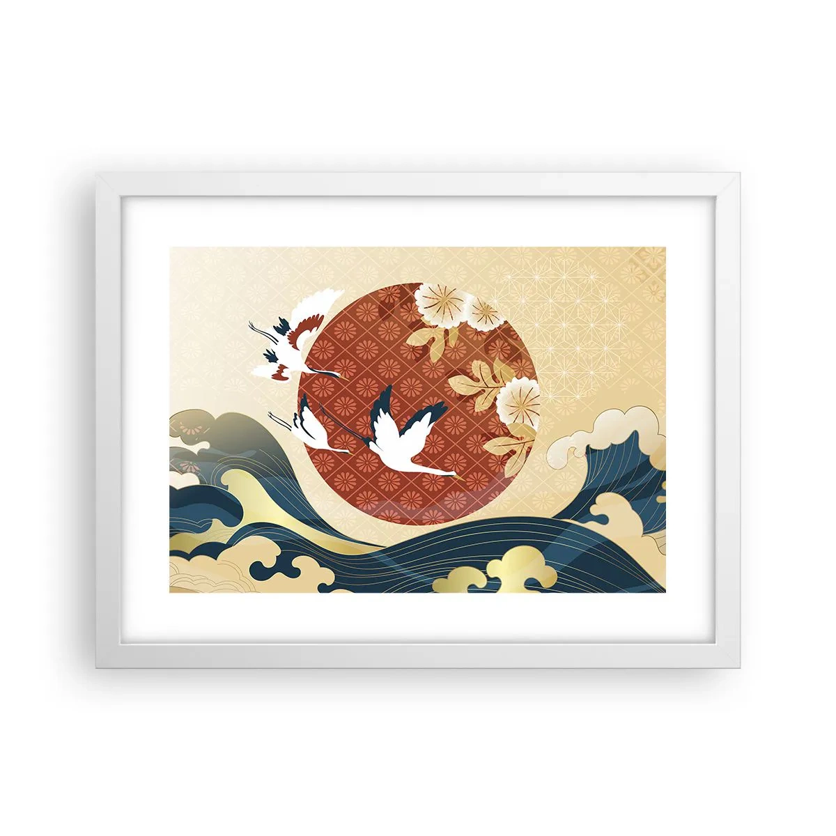 Póster en marco blanco - Un cuento de hadas japonés - 40x30 cm