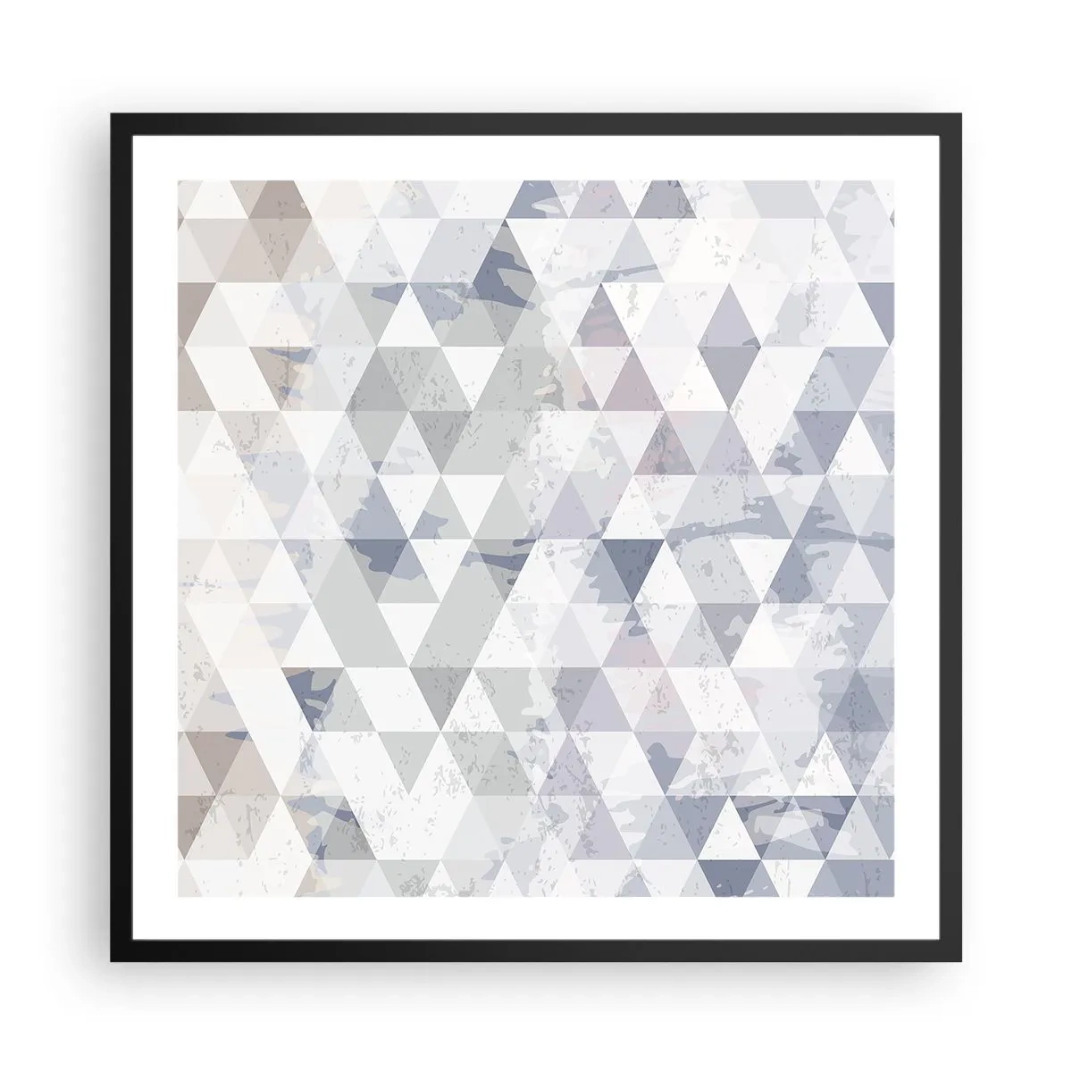 Póster en marco negro - A ritmo de triángulo - 60x60 cm