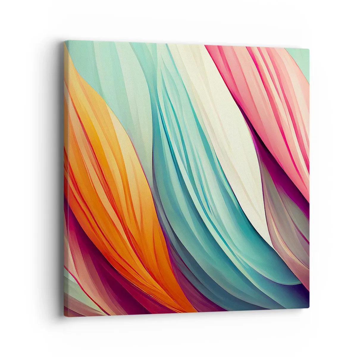 Cuadro sobre lienzo - Impresión de Imagen - Tejido arco iris - 40x40 cm