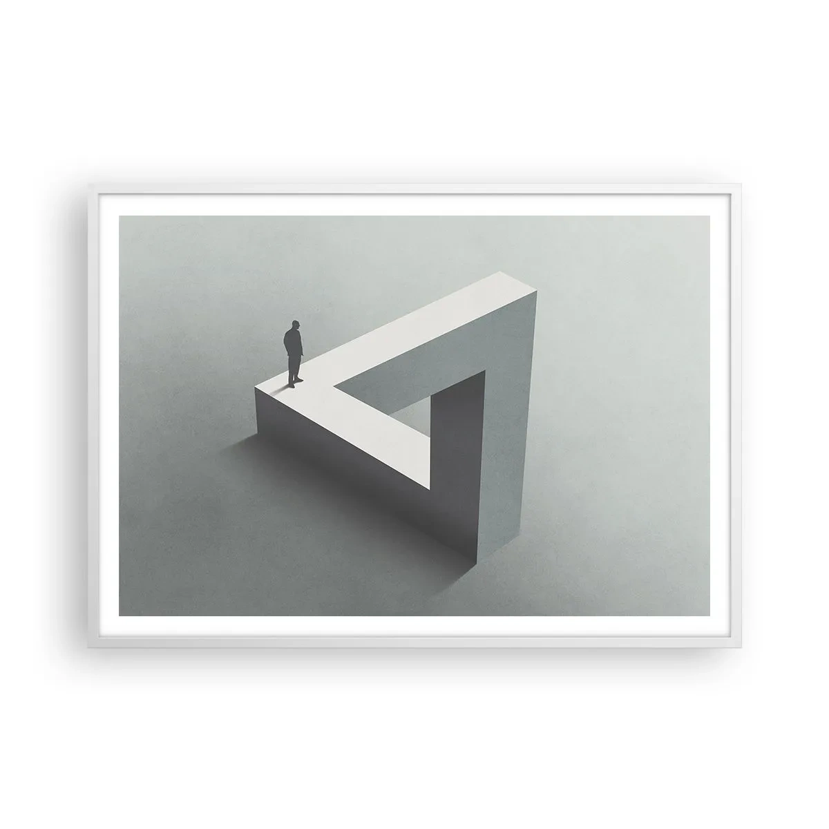 Póster en marco blanco - Y, sin embargo, es posible - 100x70 cm