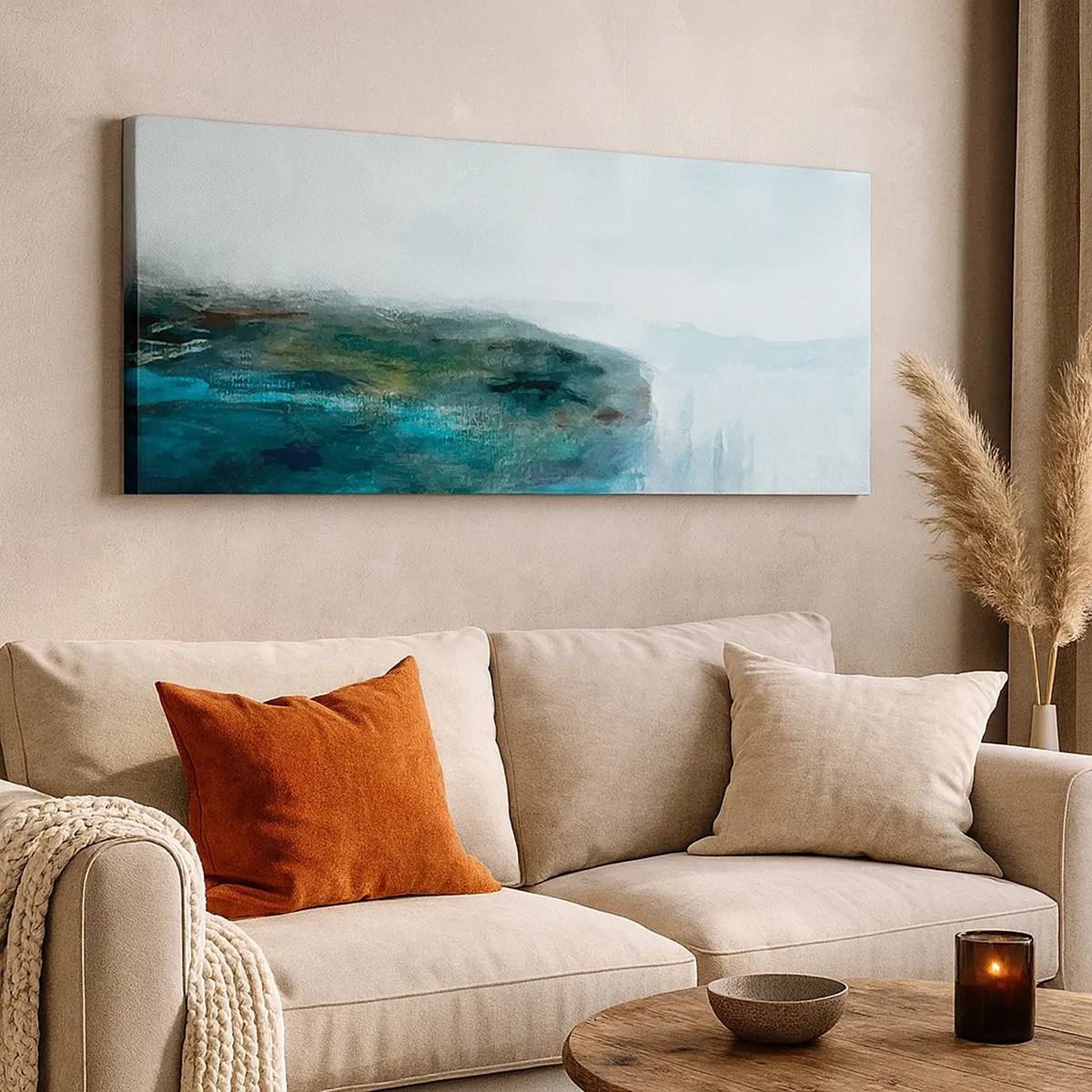 Cuadro sobre lienzo - Impresión de Imagen - Abstracción marina - 30x30 cm