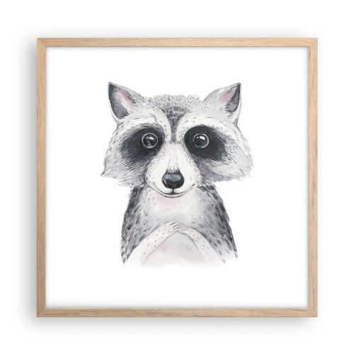 Póster en marco roble claro - Un momento para la emoción - 50x50 cm