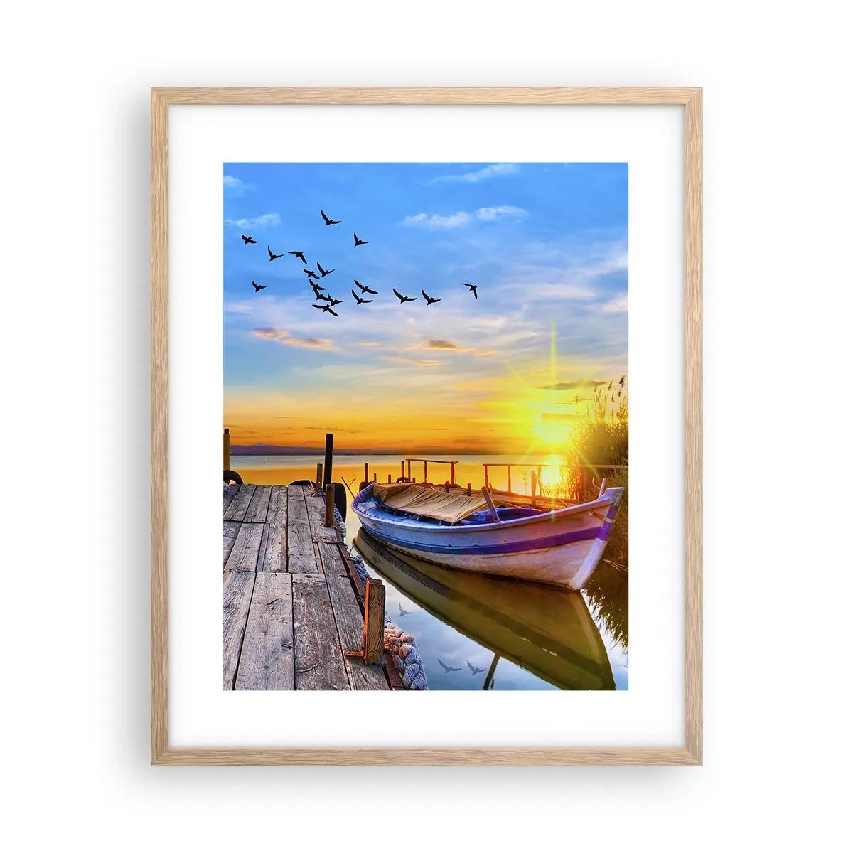 Póster en marco roble claro - Adiós, hasta mañana - 40x50 cm