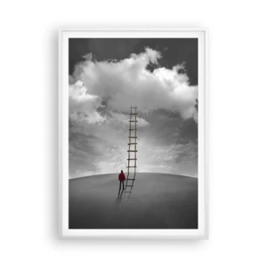 Póster en marco blanco - Todo es posible - 70x100 cm