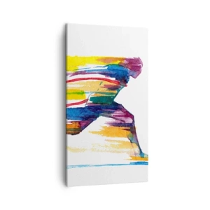 Cuadro sobre lienzo - Impresión de Imagen - Corre a través del arco iris - 45x80 cm