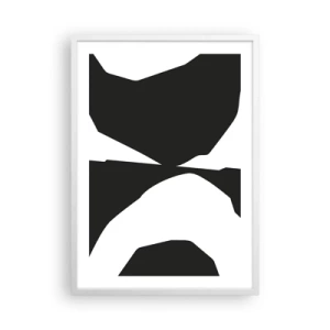 Póster en marco blanco - Positivo-negativo - 50x70 cm