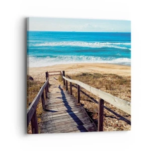 Cuadro sobre lienzo - Impresión de Imagen - ¡Corre! - 40x40 cm