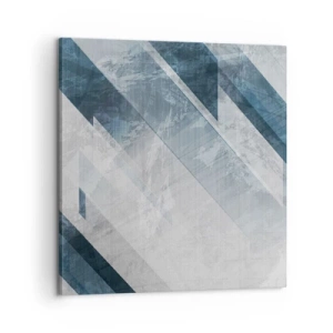 Cuadro sobre lienzo - Impresión de Imagen - Composición espacial - movimiento de grises - 60x60 cm