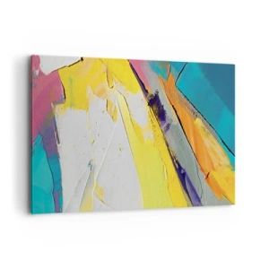 Cuadro sobre lienzo - Impresión de Imagen - Una composición abstracta en colores intensos. - 120x80cm - Anatomía de la luz - Decoración de pared moderna para salón y dormitorio ARTTOR