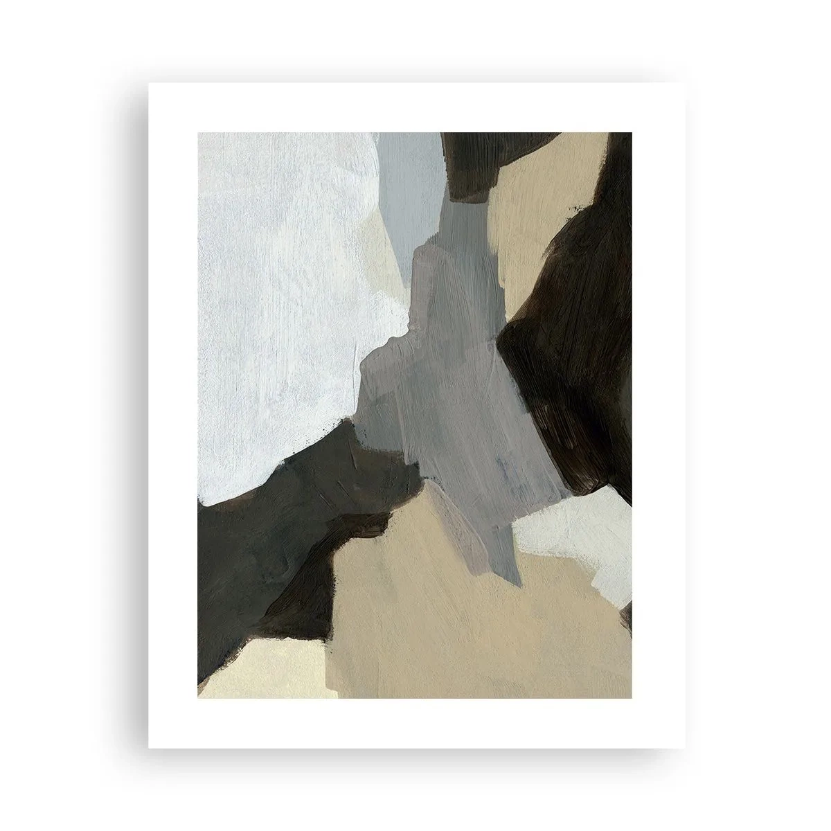 Póster - Abstracción: partes del gris - 40x50 cm