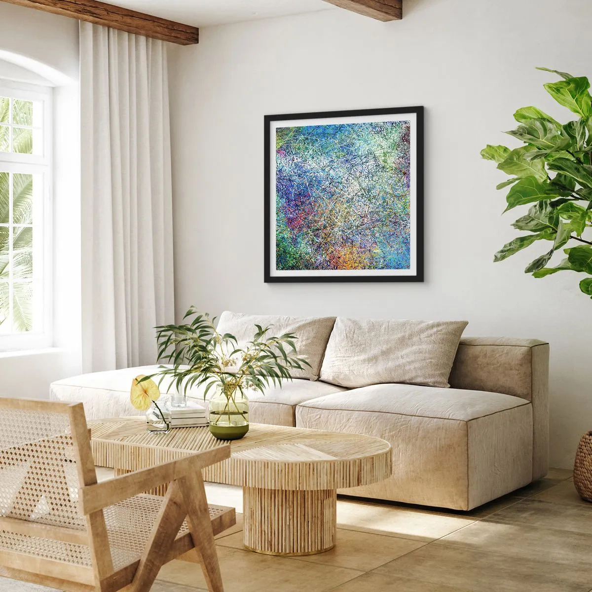 Póster en marco negro - No es tan fácil - 40x40 cm