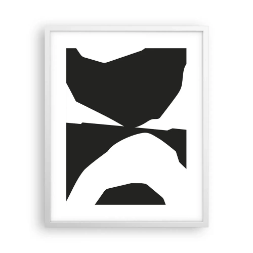 Póster en marco blanco - Positivo-negativo - 40x50 cm
