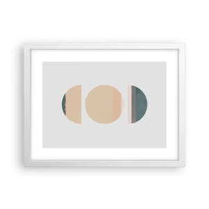 Póster en marco blanco - Círculo tras círculo - 40x30 cm