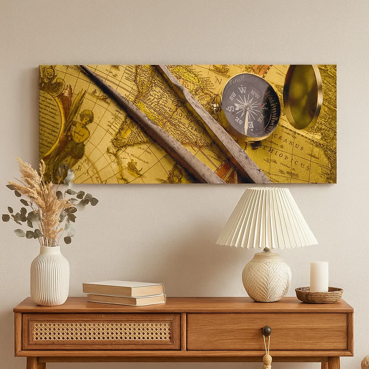 Cuadro sobre lienzo - Impresión de Imagen - ¿Dónde están los tesoros? - 30x30 cm