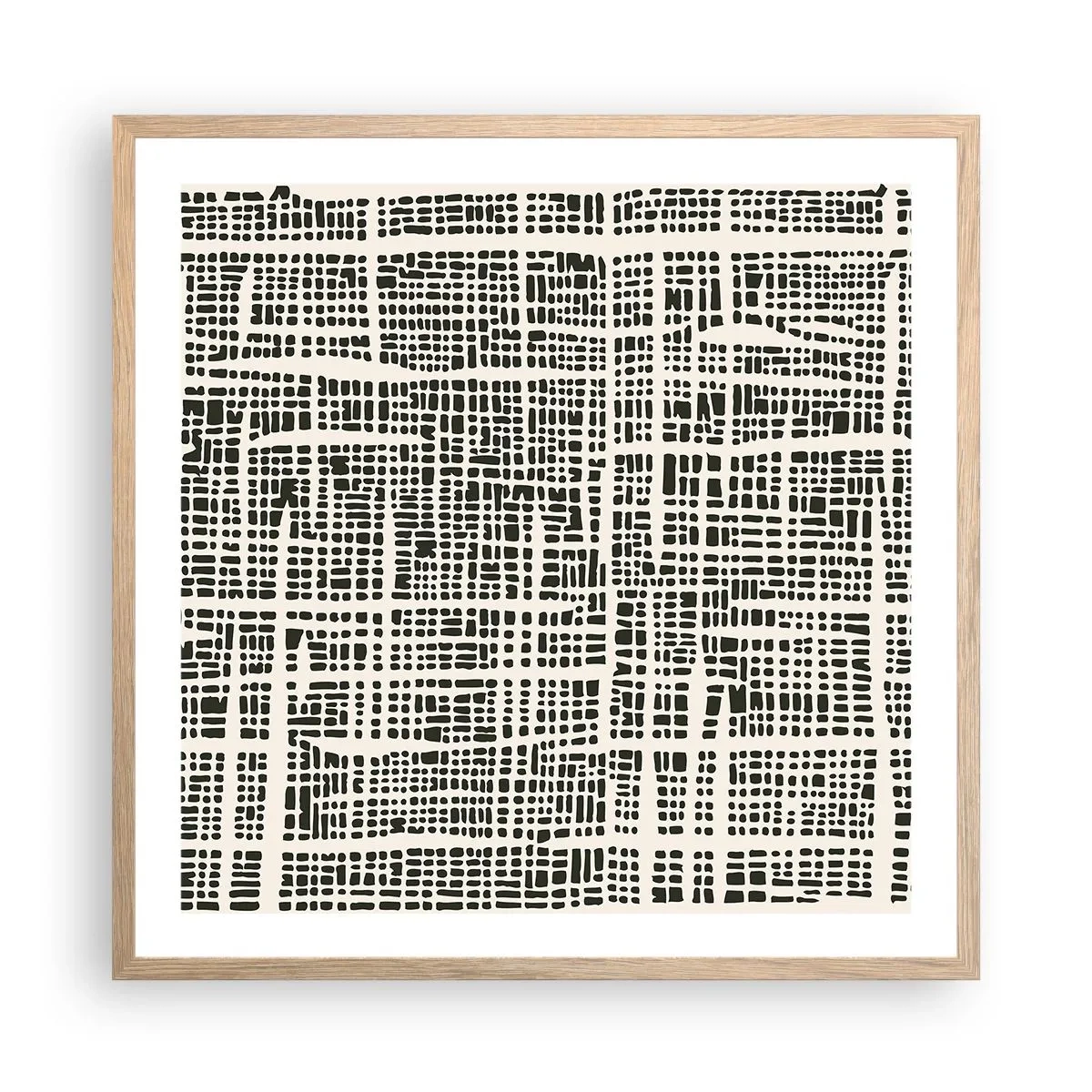 Póster en marco roble claro - Composición del tejido - 60x60 cm