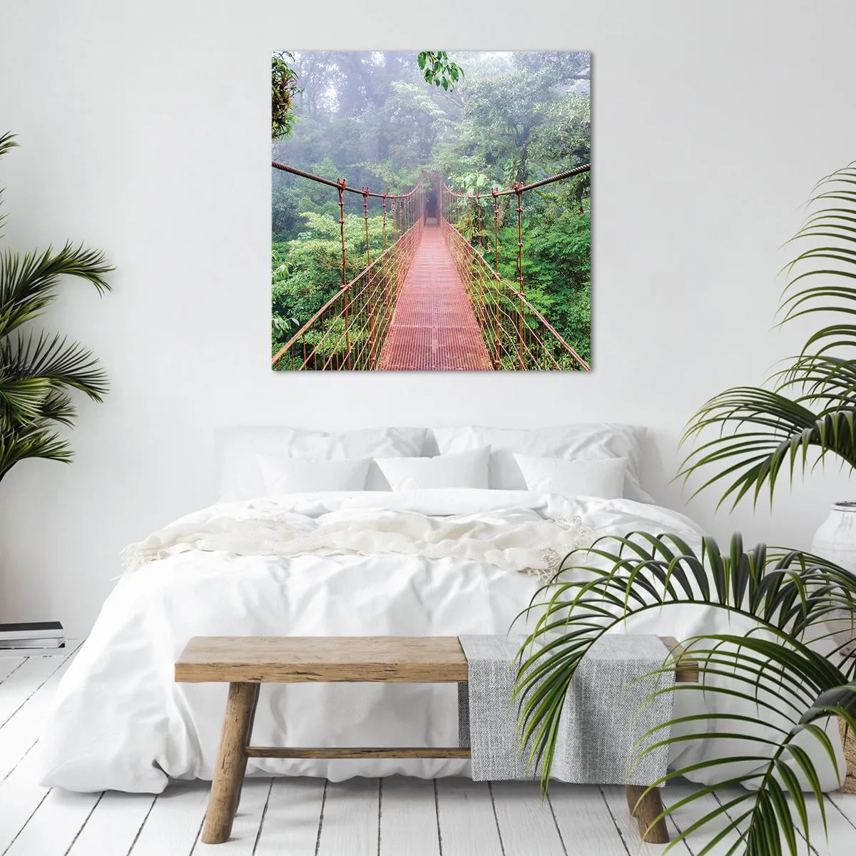 Cuadro sobre lienzo - Impresión de Imagen - Suspendido sobre las copas - 40x40 cm