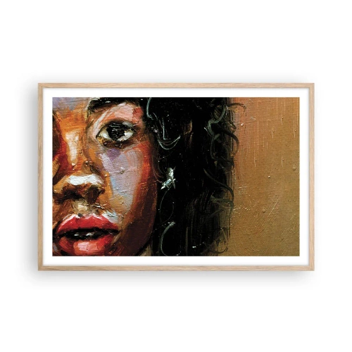 Póster en marco roble claro - La mitad de mi ser - 91x61 cm