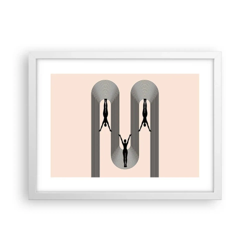 Póster en marco blanco - Al revés, o no - 40x30 cm