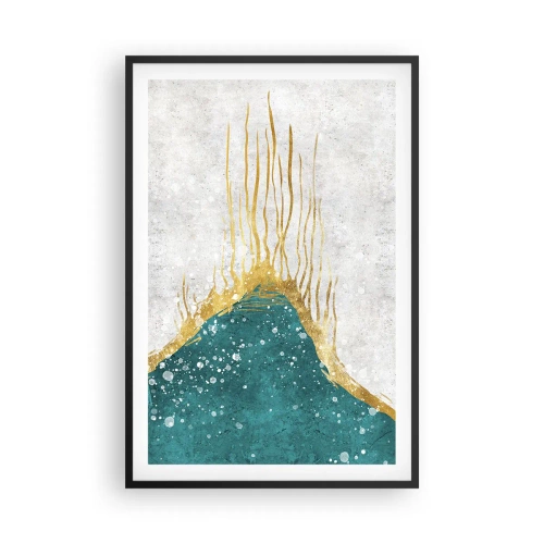 Póster en marco negro - Marea dorada - 61x91 cm
