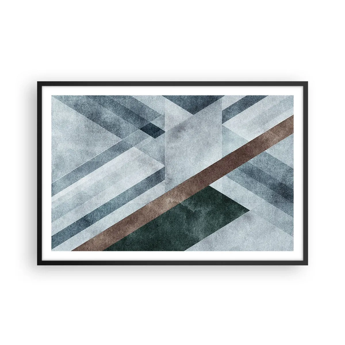 Póster en marco negro - Sofisticada elegancia de la geometría - 91x61 cm