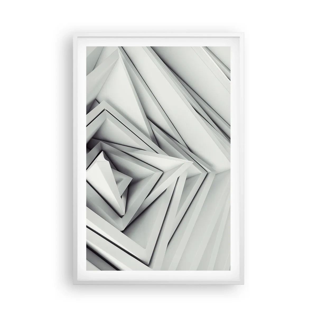 Póster en marco blanco - Ángulos afilados - 61x91 cm
