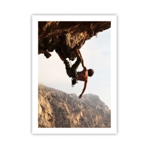 Póster - Escalada en roca bajo el sol - 50x70cm - Un mundo en la roca - Decoración de pared moderna para salón y dormitorio ARTTOR