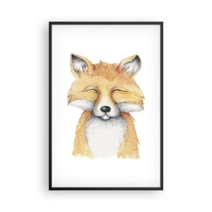 Póster en marco negro - Humor de zorro - 61x91 cm