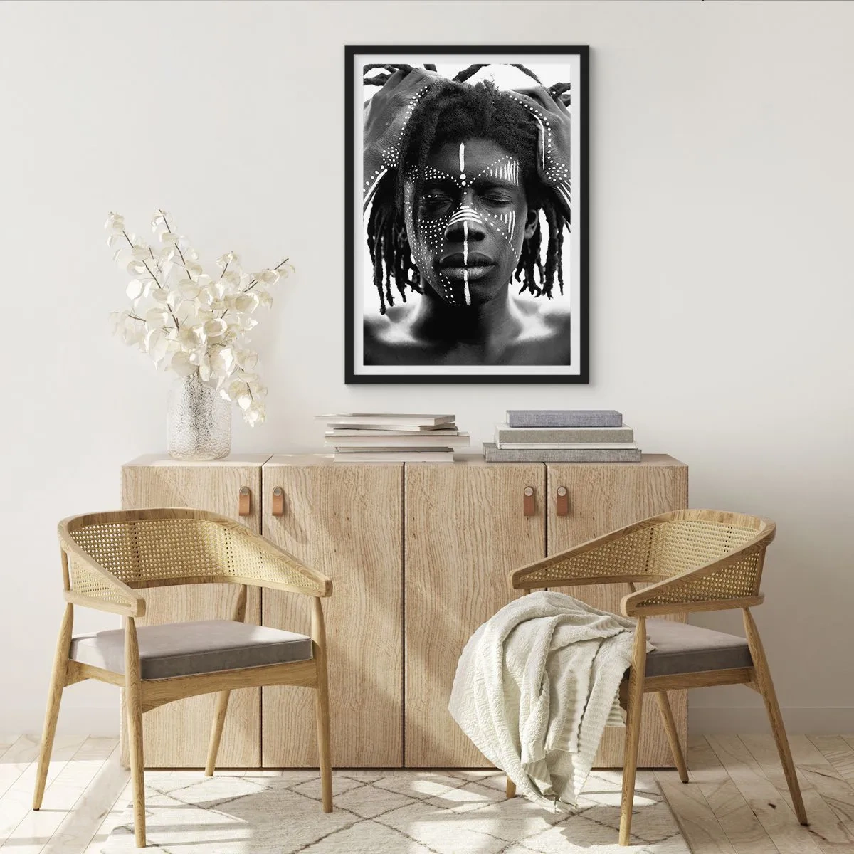 Póster en marco negro - ¿Dónde estás? - 30x40 cm