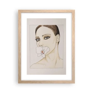 Póster en marco roble claro - Elegancia y belleza - 30x40 cm