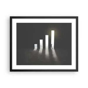 Póster en marco negro - El camino del éxito - 50x40 cm