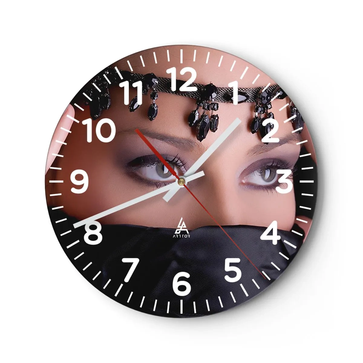 Reloj de pared - Reloj de vidrio - Tentador misterio oriental - 30x30 cm