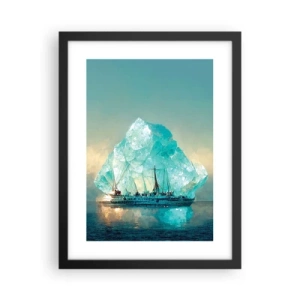 Póster en marco negro - Diamante ártico - 30x40 cm