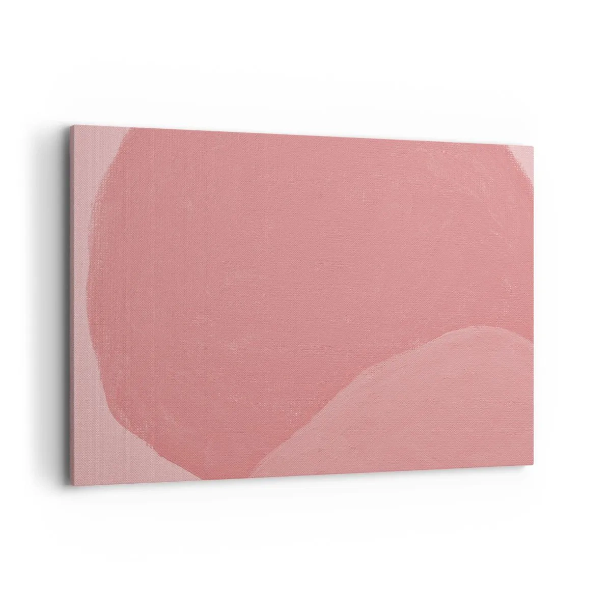 Cuadro sobre lienzo - Impresión de Imagen - Abstracción delicada en tonos rosa, formas orgánicas y minimalismo. - 120x80cm - Composición orgánica en rosa - Decoración de pared moderna para salón y dormitorio ARTTOR