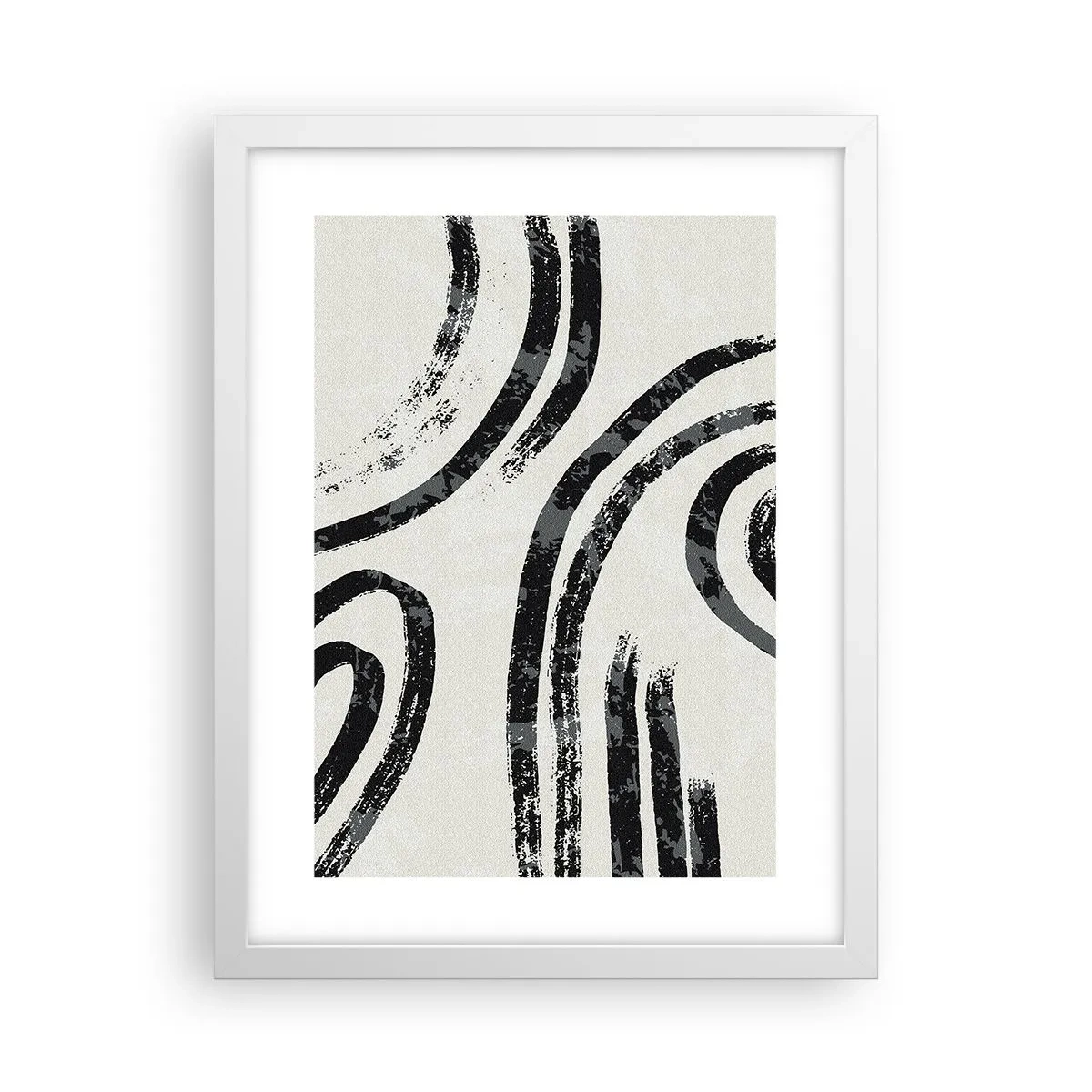 Póster en marco blanco - A medias - 30x40 cm