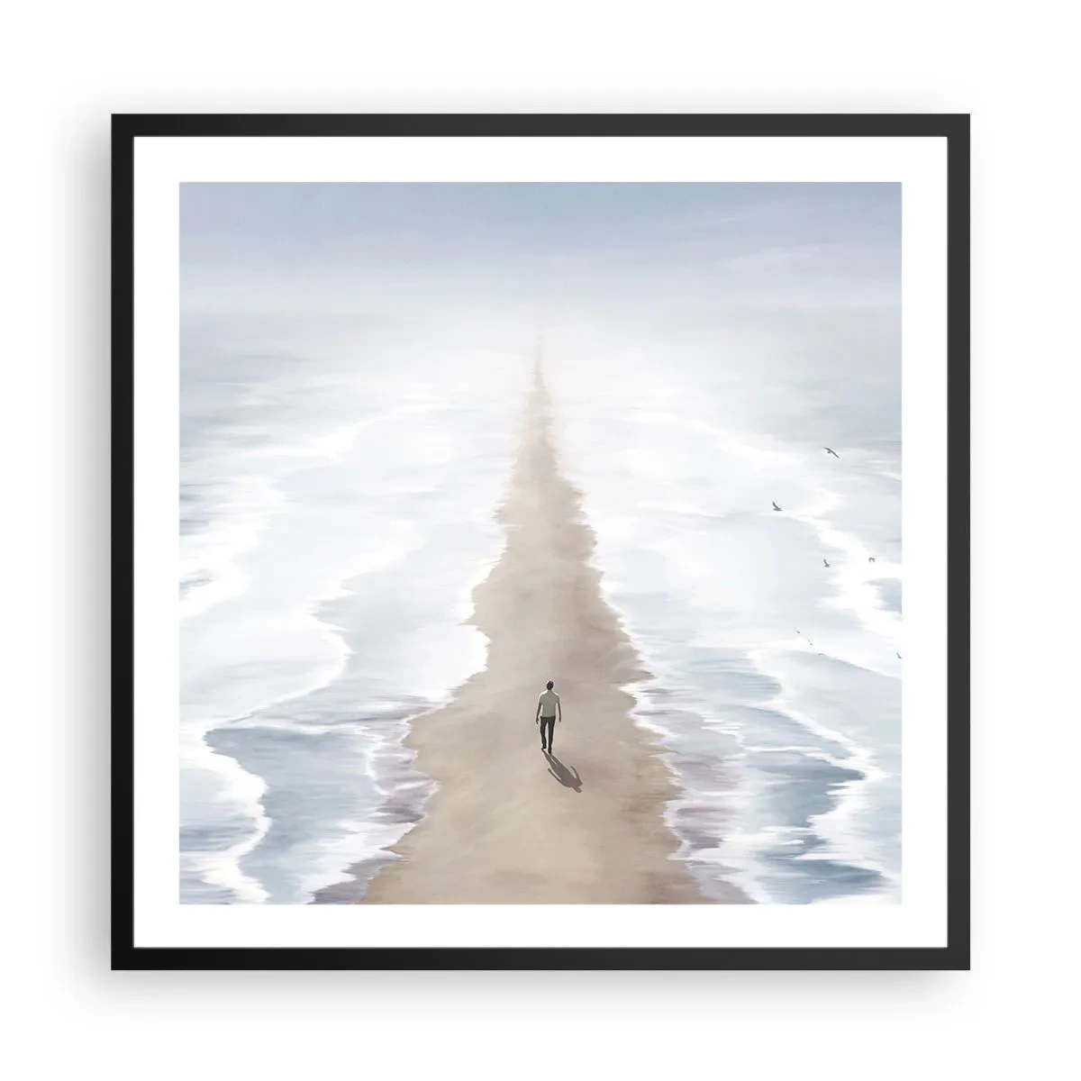 Póster en marco negro - Un futuro brillante - 60x60 cm