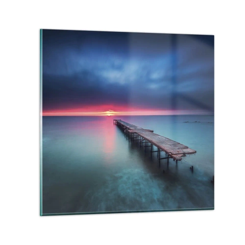 Cuadro sobre vidrio - Impresiones sobre Vidrio - Entre el cielo y el agua - 70x70 cm