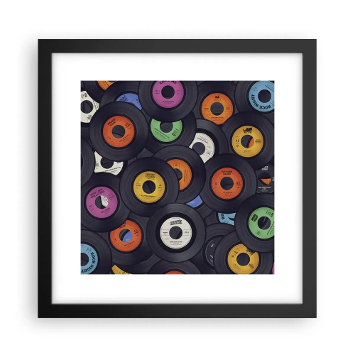 Póster en marco negro - Colores de los clásicos - 30x30 cm